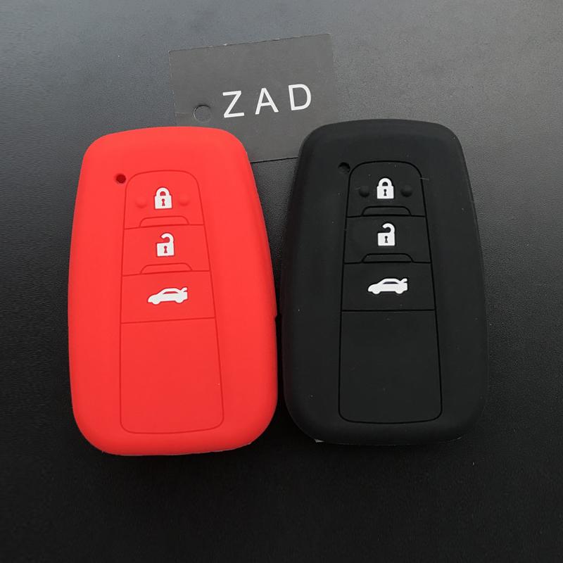 Silicone Car Key Cover Case For Toyota Corolla Rav4 Camry 70 CHR Prado 150 Highlander Key Holder Accessories Fob 2019 2020 2021