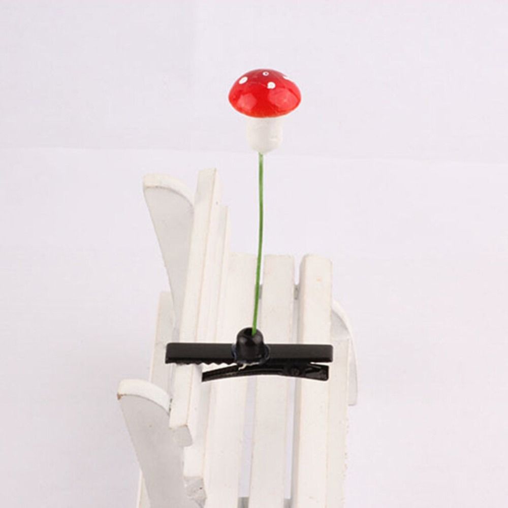 1Pair Mushroom Bean Sprout Hair Clip Simulation Cartoon Duckbill Clips Female/Kids