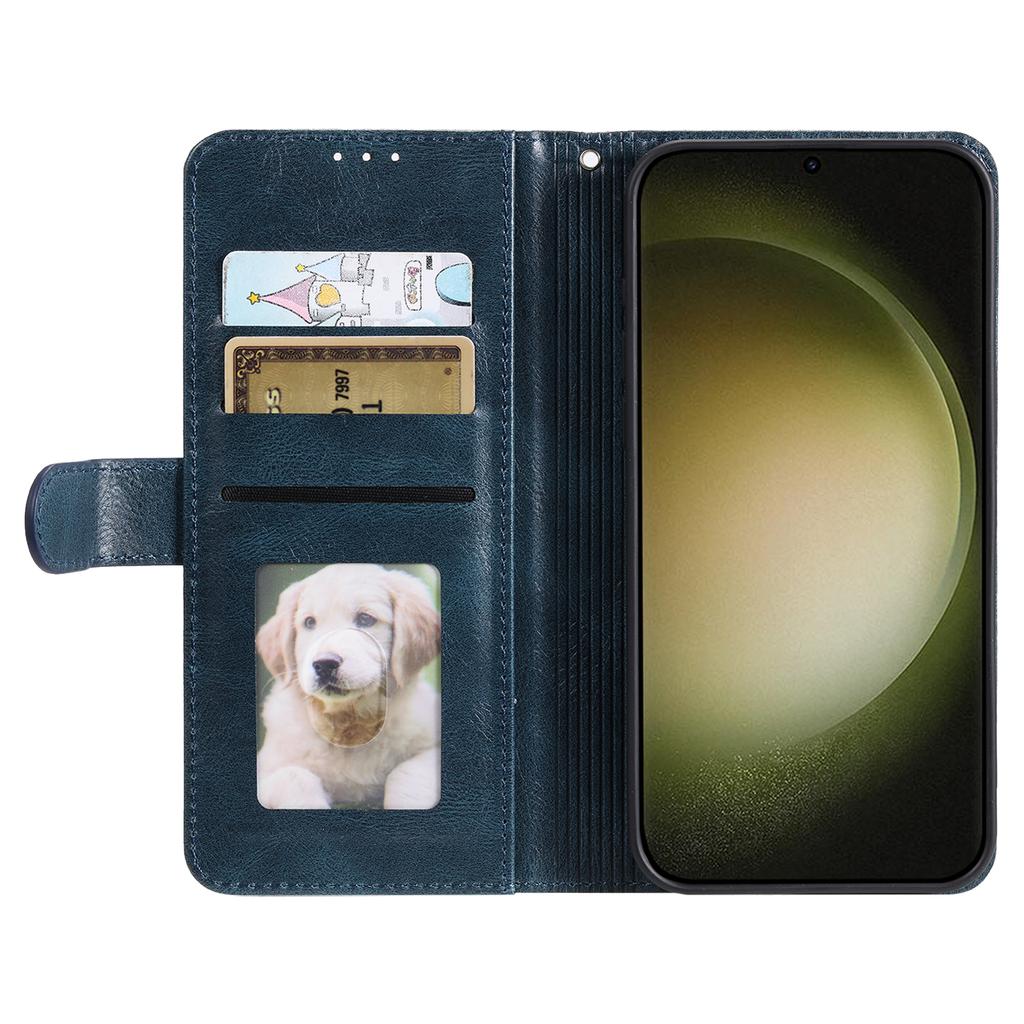 For Samsung Galaxy A17 Case 6 Card Slots PU Leather Anti-Fall Phone Cover with Wrist Strap