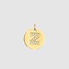 CARLIDANA Classique Minimaliste Alphabet 26 Breloques Lettres en Cristal Collier Pendentif Rond Lettre Acier Inoxydable Collier DIY