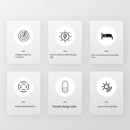 Ultrasonic Pest Repeller with Light Intelligent Control Plug-Play Easy to Use Indoor Electronic Mosquito Repellent Device