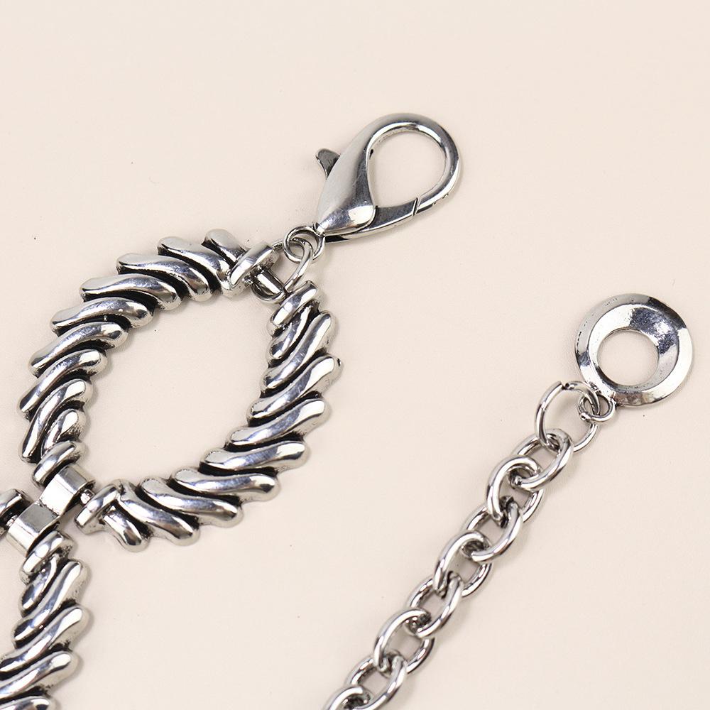 Waist Chain Women'S High Sense Women'S Retro Silver With Skirt Metal Chain Belt Waist Chain
