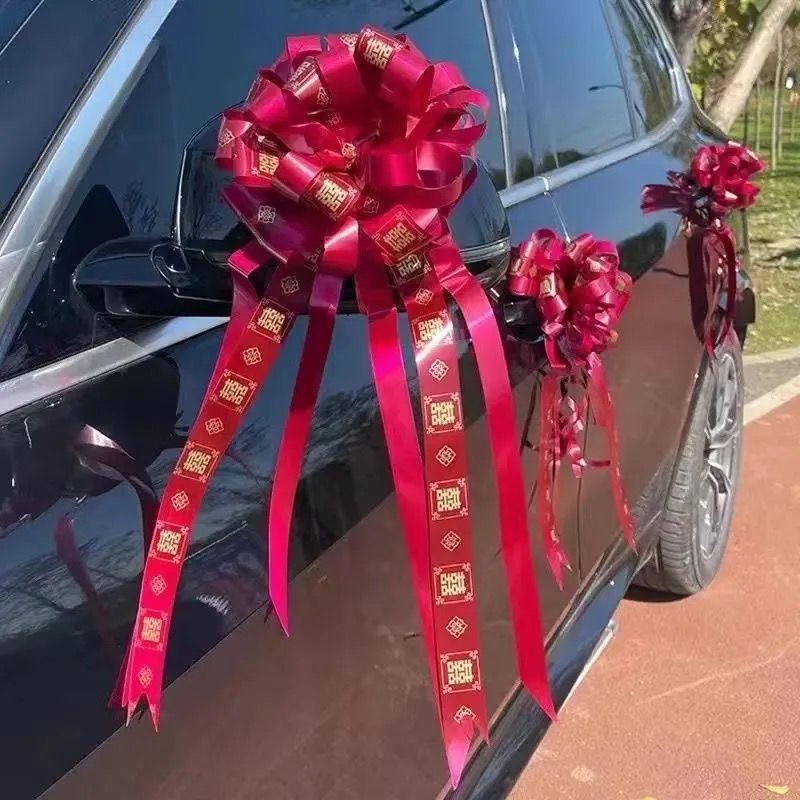 

Свадебный автомобиль Ручка двери-бабочки Набор украшений из цветов и лент для лестничных перил 10 pieces