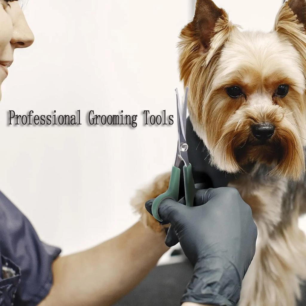 Stainless Steel Scissors Professional Dogs Hair Scissor  with Round Tip Pets Cat Dog Durable Safety Hair Dog Grooming Accessorie