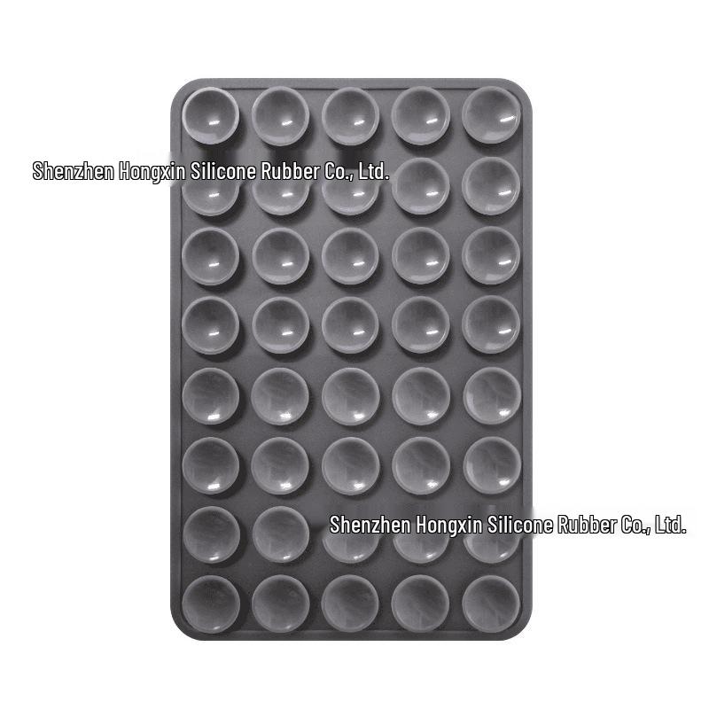 Silicone Suction Cup Holder for Mobile Phones - Square, Single-Sided, Set of 24