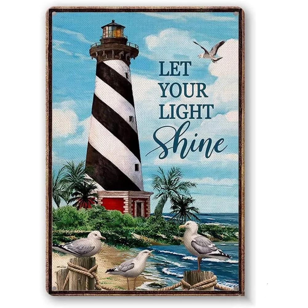 Funny Metal Sign Lake House Wall Art Coffee Tin Signs Vintage Kitchen Wall Decor 8x12 Inch
