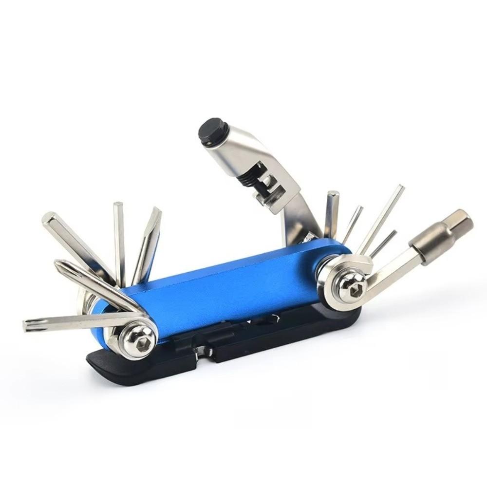 Kit d'outils de réparation de vélo 14 en 1 Coupe-chaîne Acier allié Outils d'entretien de vélo Clé plate Tournevis cruciforme