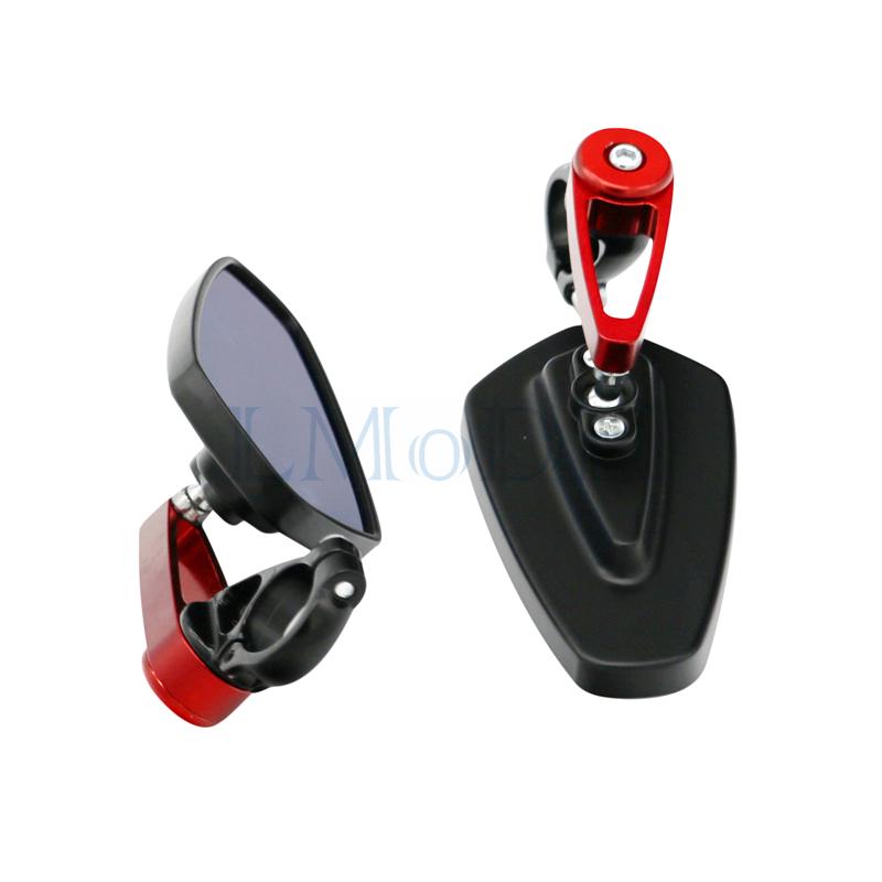 LMoDri Universal 7/8"" 22mm Handle Bar Motorcycle Bar End Mirror Motorcycle