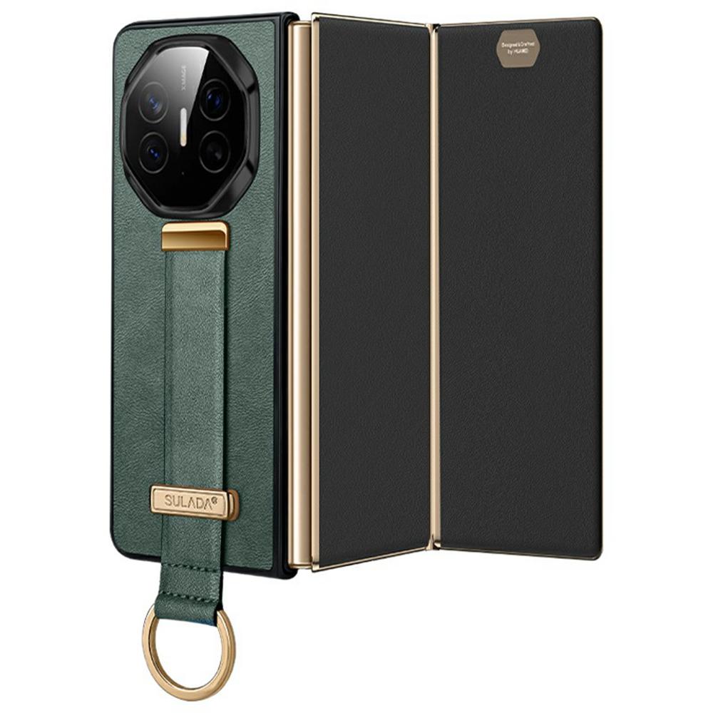 SULADA Fashion Series for Huawei Mate XT Ultimate Case Wristband Kickstand Leather+PC Back Phone Cover