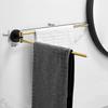 Stainless Steel Bathroom Towel Rack Nail Free Toilet Towel Bar Multifunctional Folding Shower Storage Rack Chrome Towel Ring