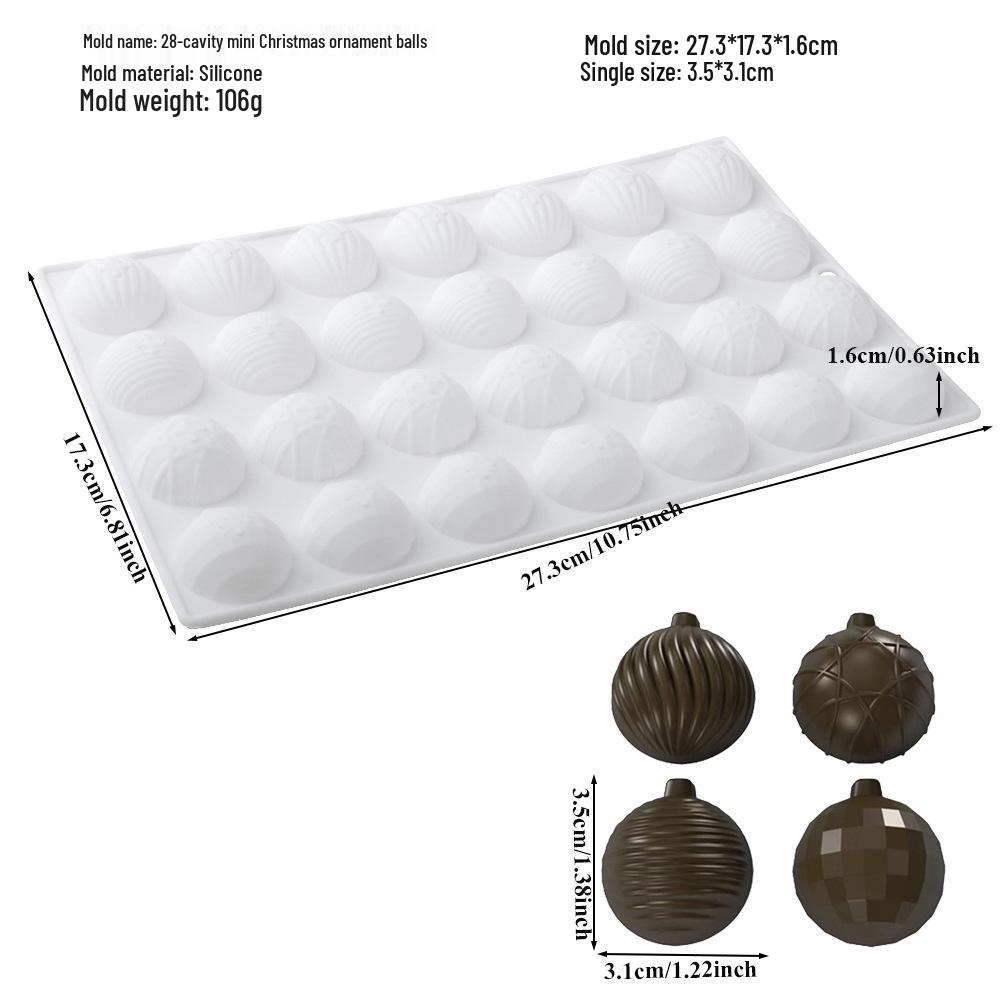 Shenhong Christmas Silicone Mold: 6-Cavity Tree & Santa Decorations for Mousse Cake and Chocolate Baking
