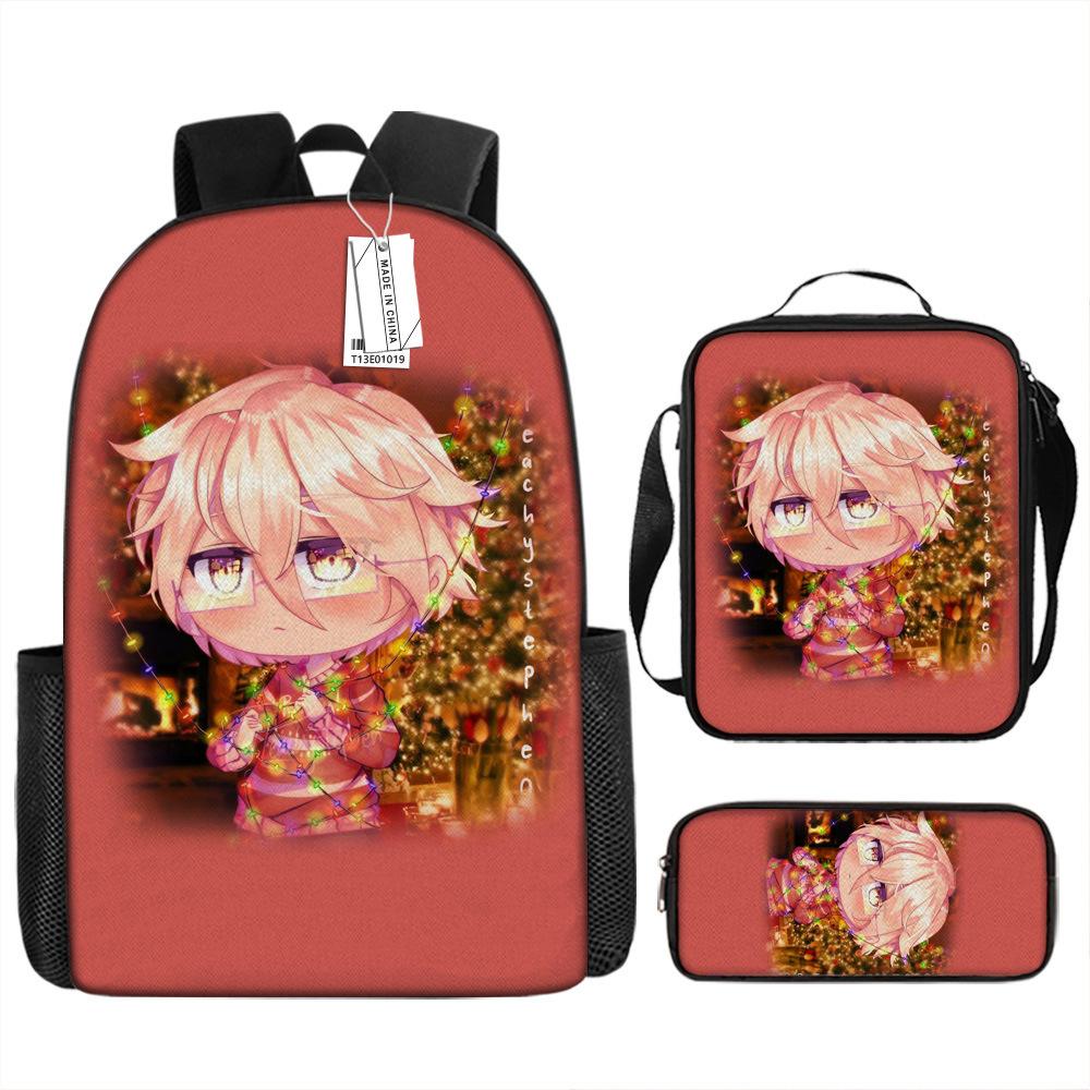 

Двумерный детский школьный рюкзак анимация рюкзак для мальчиков ранец пенал ткань Оксфорд pencil case