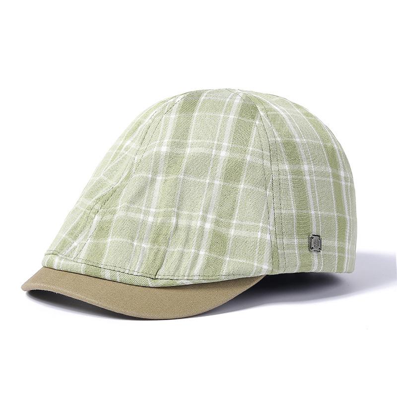 Bavlněný baret Pánská malířská čepice Newsboy čepice Klobouk Rybí kost Osmihranný klobouk