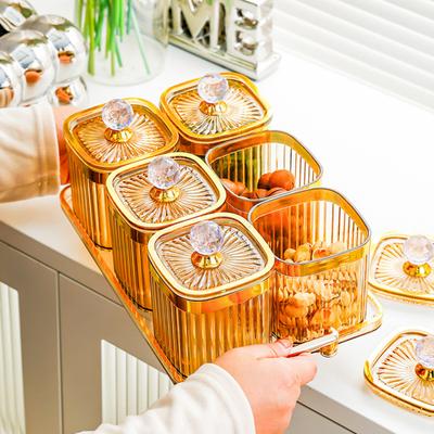Vorratsgläser mit luftdichtem Deckel, lebensmittelecht, BPA-frei, transparentes Design, Nüsse