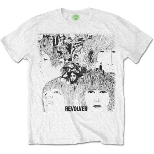 

The Beatles T Shirt Revolver White Album Cover Logo Mens Official New XL