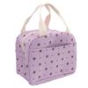 Insulated Lunch Bag Portable Reusable Cooler Handbag for Work Picnic Travel Large Capacity Aluminum Foil Liner Flower Pattern