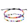 Set di Braccialetti da Spiaggia per Uomo e Donna, Braccialetti da Uomo Surfer, Braccialetti Estivi Boho Intrecciati con Cordino Regolabile, Cavigliere