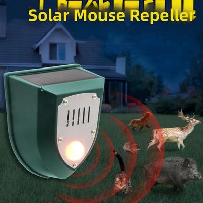 Weatherproof Solar Motion Sensor Alarm Waterproof Infrared Detection Animal Repeller Solar Powered Deer Away Device