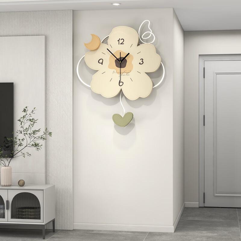Jiu Jiuda Cream Style Floral Wall Clock