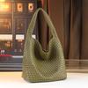 Large Capacity Hand-Woven Women'S Bags, Fashionable Versatile Mother And Child Bags, Shoulder Bags, Trendy High-End Underarm Bags, Tote Bags.