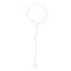 Multipurpose Hand Knotted Crossing Rosary Necklace Sturdy Cotton Thread Jewelry Accessory for Mindfulness Stylish Outfits