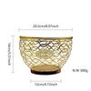 Chicken Egg Basket Artistic Metal Fruit Vegetable Organizer with Wooden Accent for Versatile