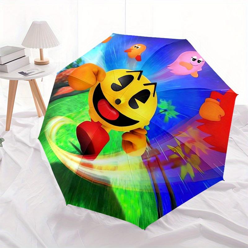 1pc Pac-Man Themed High-quality Umbrella,Automatic Opening and Closing Umbrella,Multi-functional Umbrella G0811253