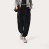 Li Ning Sports Lifestyle Series Loose Fit Cuffed Mid Waist Casual Pants Women bottoms Black AKLU324-3