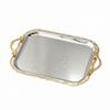 3 Pieces Decorative Serving Tray with Handles Elegant for Dessert Tables, Hotels