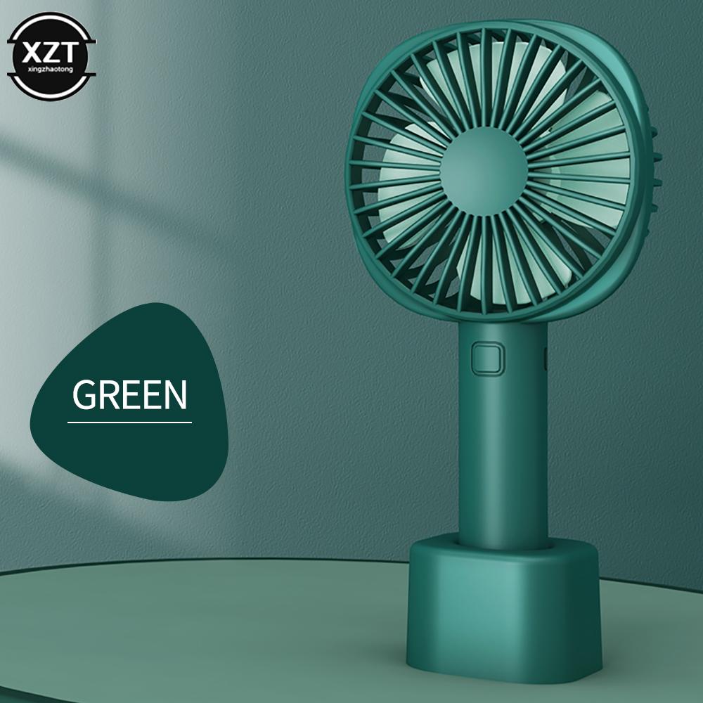 Handheld Fan Portable Mini Fan Summer Desk Student Outdoor Travel USB Charging Small Fan Creative Base Mute For Home Office