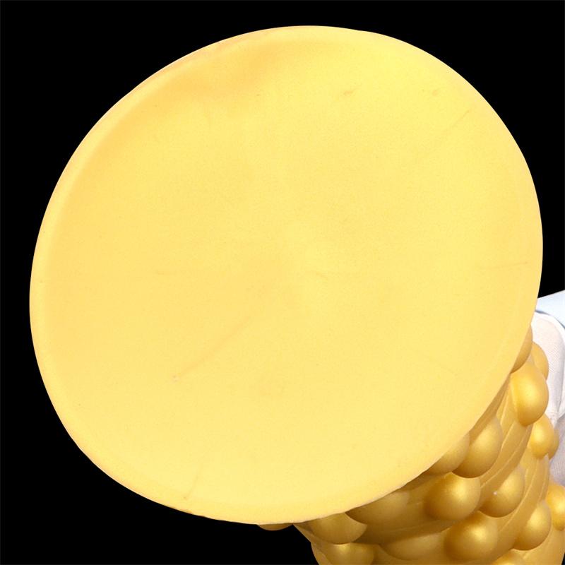 Golden Silicone Giant Suction Cup Large Anal Plug Oversized Threaded Rear Anal Plug Octopus Pull Bead Anal Expander