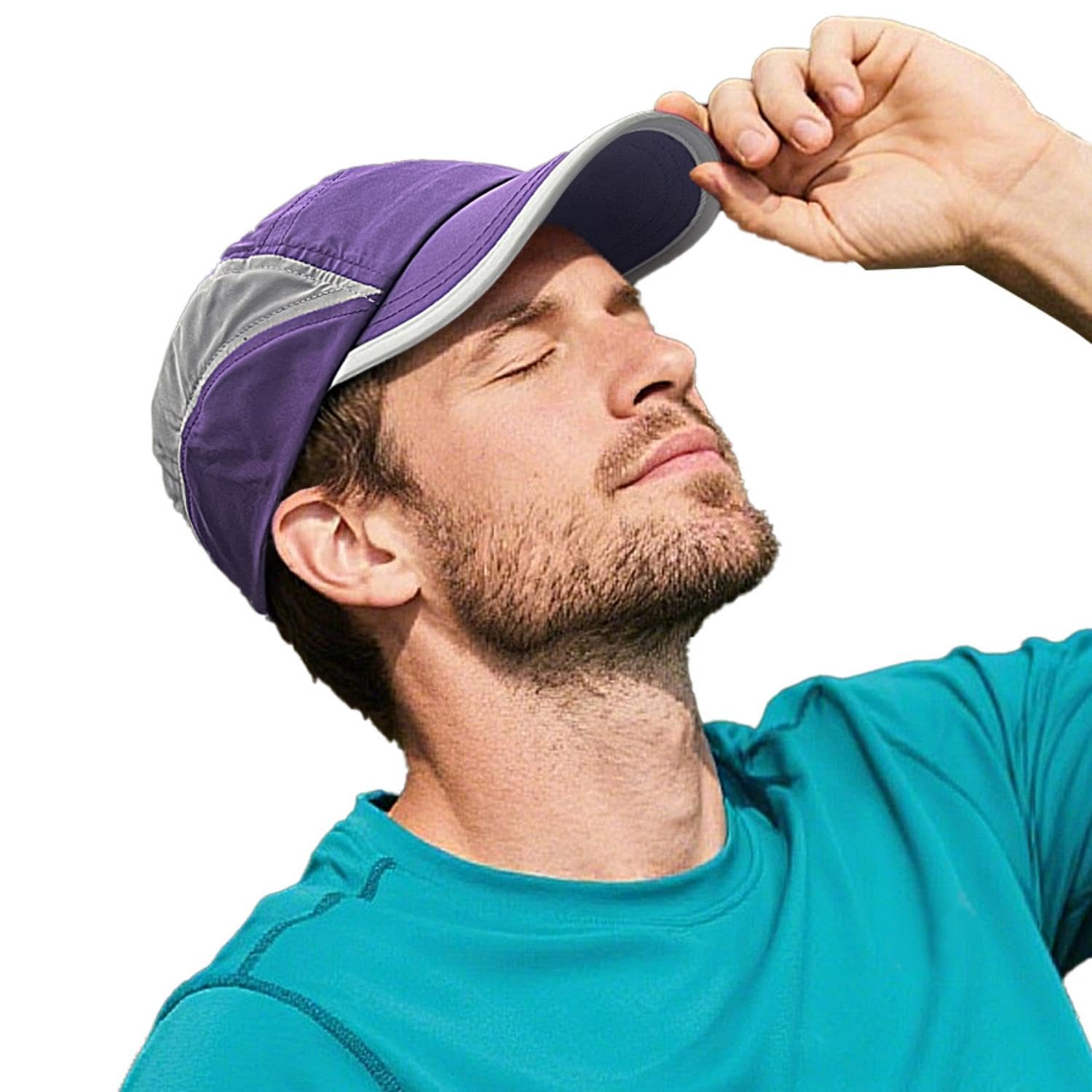 

Croogo Кепка мужская с коротким козырьком, ультра и идеально подходящая для и активного отдыха, легкая, быстросохнущая, дышащая, влагоотводящая, для бега, пеших прогулок,