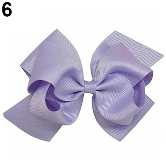 1Pc Girls Large Double Layers Hairbow Hair Bow Grosgrain Ribbon Clip Hairpin