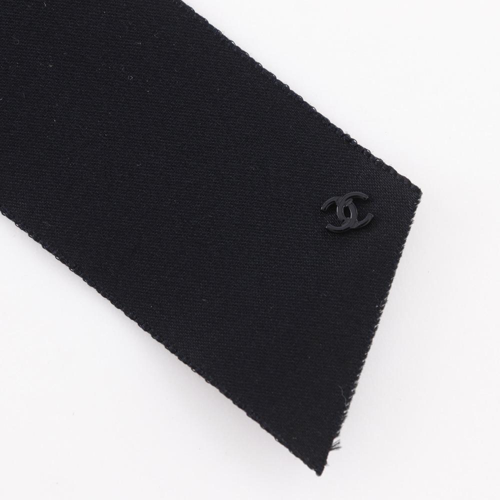 Chanel Ribbon Valletta COCO Mark Black Satin Ribbon Women Used