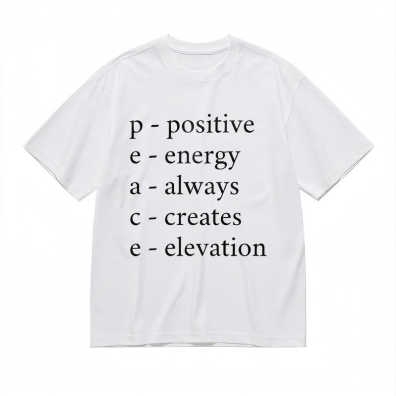 

Women s Oversize Classic T-Shirt Acronym PEACE Motivational Design Tee Summer M