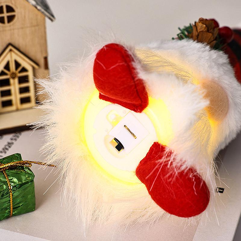 Cute Christmas Faceless Doll Luminous Santa Claus Gnome Dwarf Plush Toy Party Decoration Christmas Tree Ornaments Creative Gifts