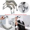 Line Style Flexible Spring Shower Hose Bath Sprayer Connect Pipe Water Plumbing Toilet Bidet