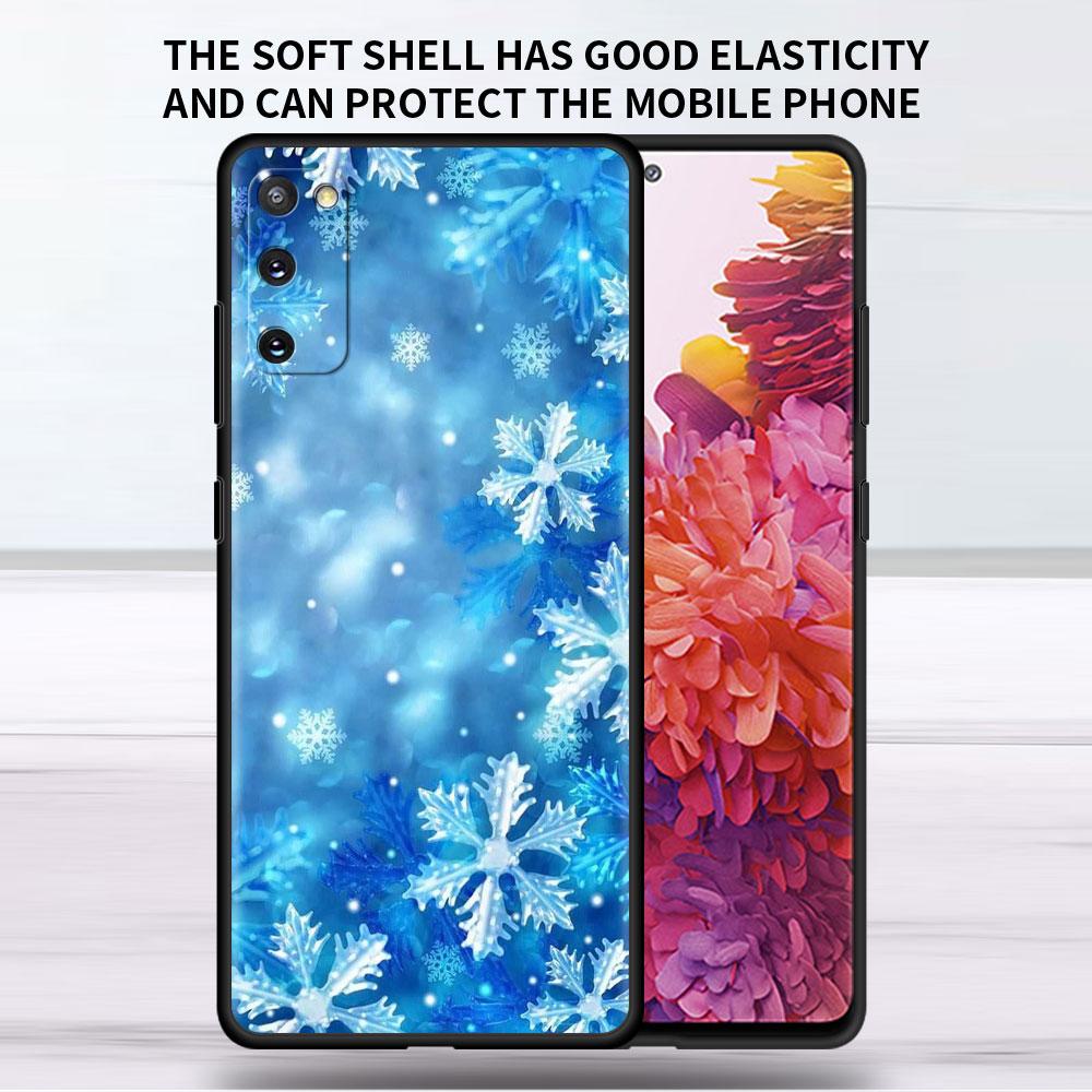 Snow White Snowflake Case For Samsung Galaxy Note 20 Ultra 10 Plus Lite 9 8 A50 A70 A30 A20e A20 A40 A10 A10e A60 Phone Cover