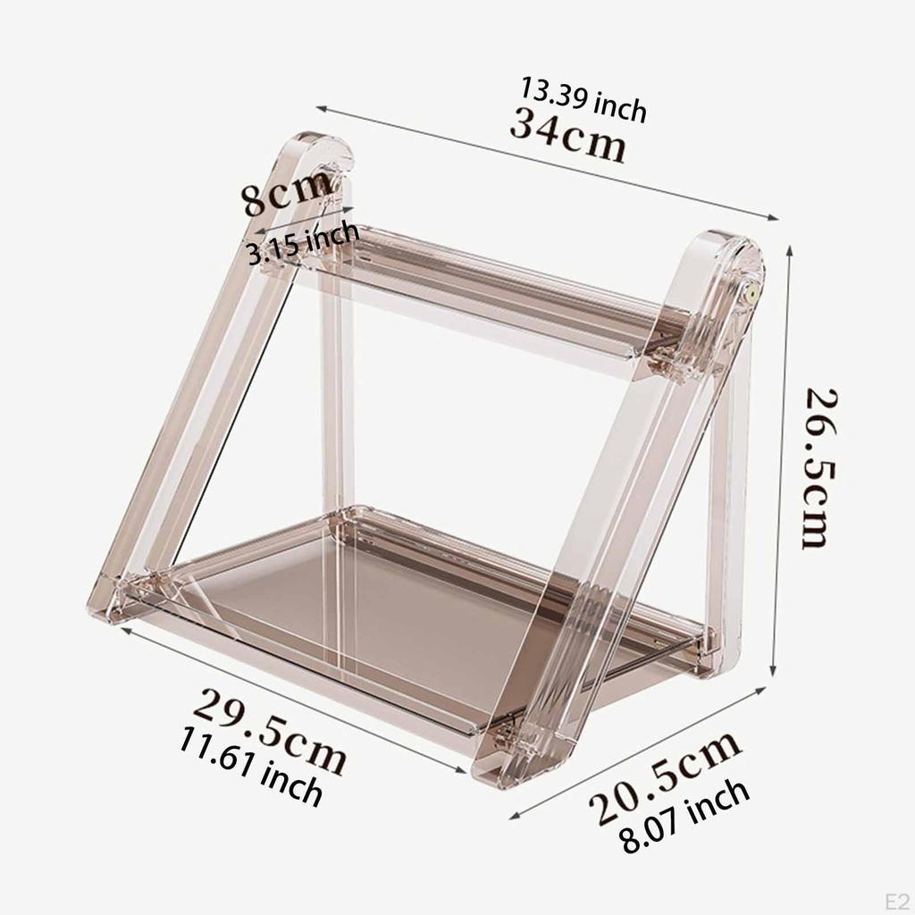 Folding Desktop Storage Rack Organiser Large Capacity Easy to Clean Sundries Stand Cup