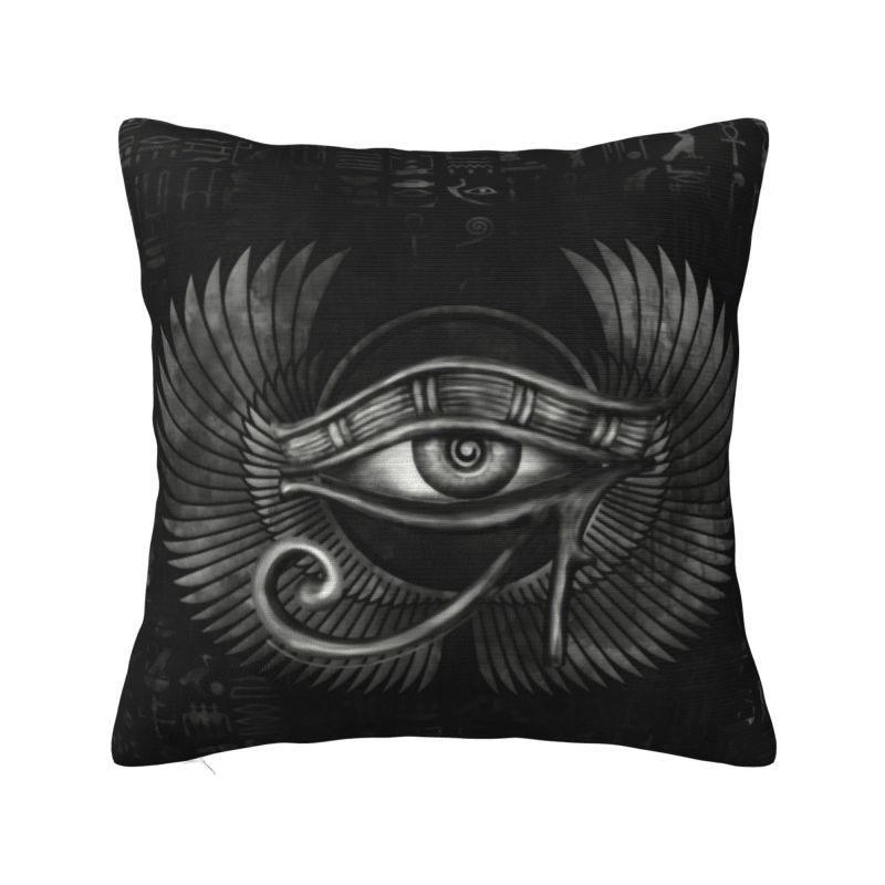 Nordic Egyptian Cats And Ankh Cross Cushion Cover for Sofa Velvet Ancient Egypt Throw Pillow Case for Living Room