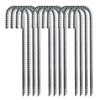 3Pcs L/Ushape Trampolines Rebars Stakes Galvanised Steel Ground Anchors Camping Tent Peg Landscape Garden Ground Stakes