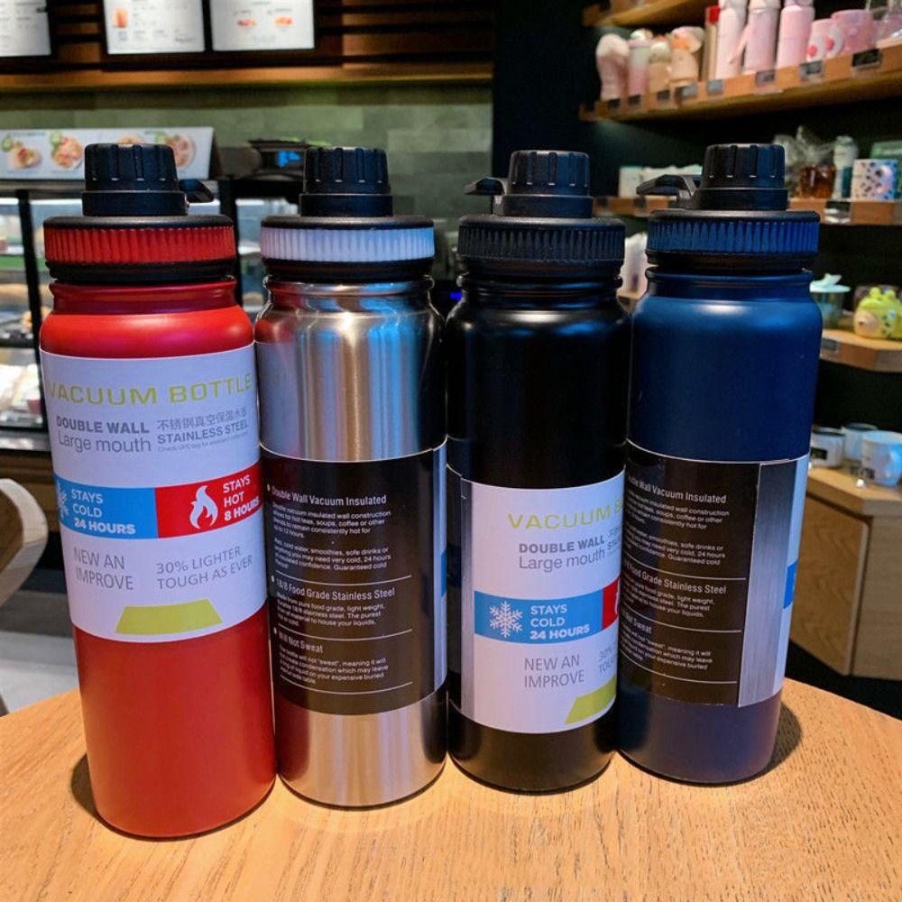 Isolierte Edelstahlbecher 600/800ml Sport-Wasserflaschen für Outdoor/Reisen