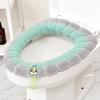 O-Shape Dirt-Resistant Plush Toilet Seat Mat with Handle