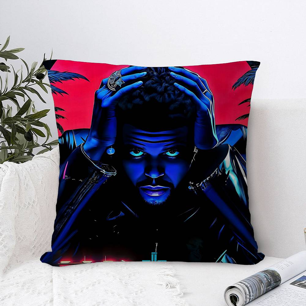 Pop Singer T-The W-Weeknd Pillow Cover For Bedroom Room And Living Room Sofa Decorative Cushion Cover