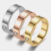 Hot Selling Stainless Steel  New Love Diamond Couple Rings For Women Men Valentine Day Gifts Size 5-11