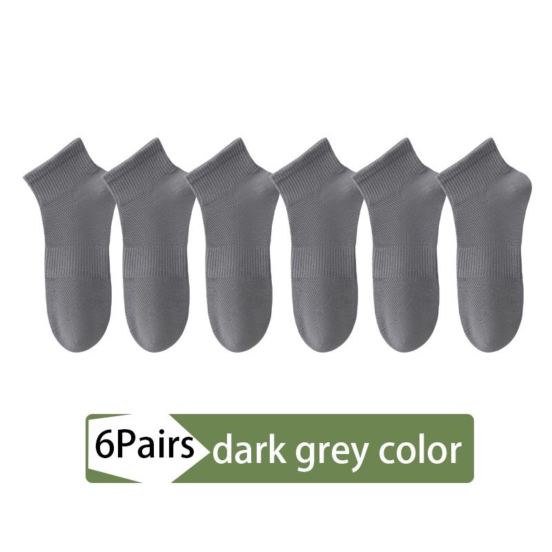 6Pairs High Quality Men Socks Short Combed Cotton Mesh Breathable Odor proof and antibacterial Spring Summer for Male sock New Size EUR38-45