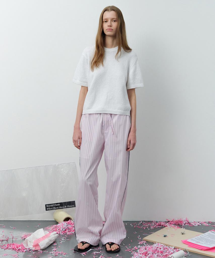 Leuba Pinstripe Lounge Pants - Pink Stripe