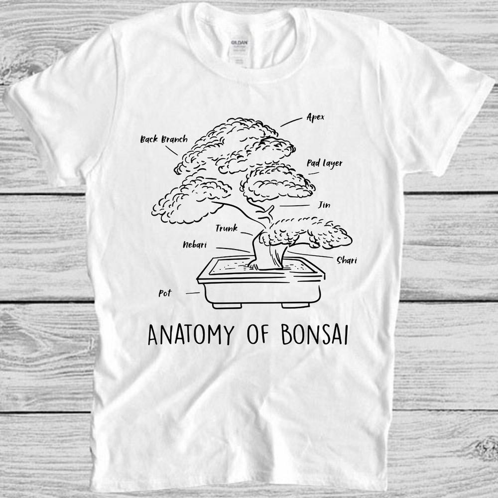 

Anatomy of Bonsai Sakura Tree Meme Japan Cool Gift Top Tee T Shirt M1126 3XL