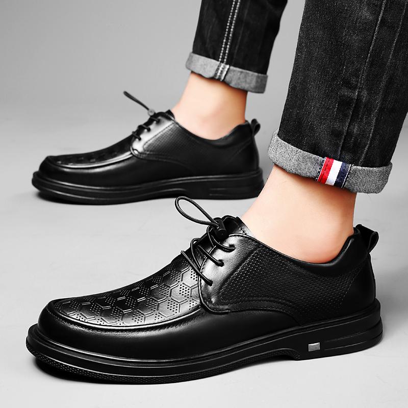 FashionHigh Quality Casual Shoes Men Genuine Leather Shoes Fashion British Style Anti-skid Oxford Shoes Luxury Brand Man Business Shoes