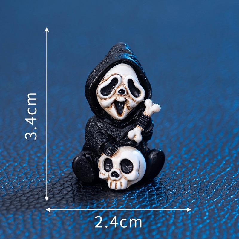 Halloween movie character death jason skeleton man resin crafts horror atmosphere tabletop knickknacks